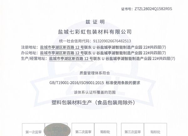 質量管理體系認證